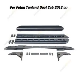 4X4FORCE Steel Side Steps & Rock Sliders for Foton Tunland Dual Cab 2012-On