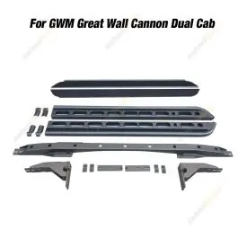 4X4FORCE Steel Side Steps Rock Sliders for GWM Great Wall Cannon Dual Cab 20-On