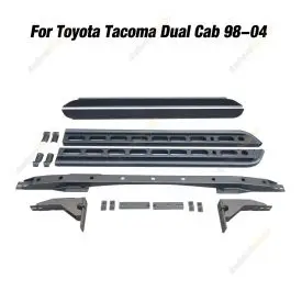 4X4FORCE Steel Side Steps & Rock Sliders for Toyota Tacoma Dual Cab 1998-2004