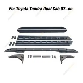 4X4FORCE Steel Side Steps & Rock Sliders for Toyota Tundra Dual Cab 2007-On