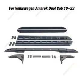 4X4FORCE Steel Side Steps & Rock Sliders for Volkswagen Amarok Dual Cab 2010-23