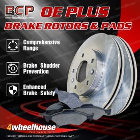 BCP Front Brake Pads + Disc Brake Rotors for Toyota RAV 4 GSA33 3.5L 139mm