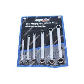 SP Tools 6 Pieces of Double Ring Spanner Set - 40 Degree Offset Metric Wrench