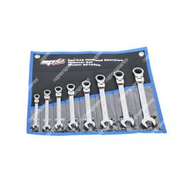 SP Tools 8 Pieces of Gear Drive ROE Spanner Set - Flex Head SAE Wrench