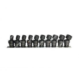 SP Tools 10 Pieces of 3/8 inch Dr Impact Socket Rail Set - 6 Point Metric Swivel