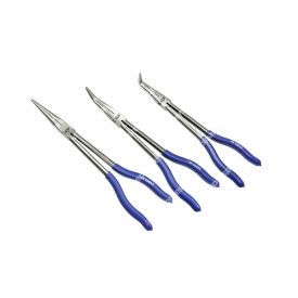 SP Tools 3 Pieces of 275mm Long Handle Plier Set - Straight 45 Degree 90 Degree