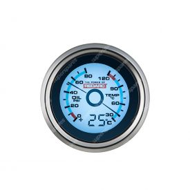 REDARC 52mm Oil Pressure and Water Temperature Gauge - Display Optional Temp