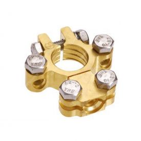 Projecta Battery Terminal Positive Forged Brass Saddle with Dual Auxiliary