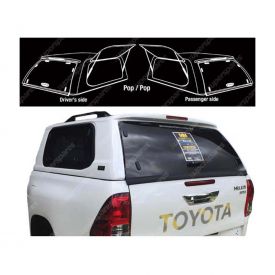 Mean Mother Fibreglass Canopy for Toyota Hilux 2005-15 Slide/Slide Non-Electric