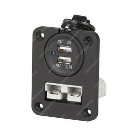 Mean Mother Anderson Styel Amp Connector & Dual Usb Ports Panel 4WD Caravan