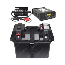 Mean Mother Portable 12V Battery Box Bluetooth Battery Monitor DC-DC Charger Bag