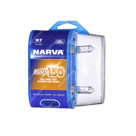 Narva H7 12 Volt 55W Plus150 Halogen Headlight Globes Bl2 - 48386BL2