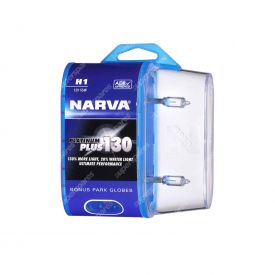 Narva H1 12V 55W Platinum Plus 130 Halogen Headlight Globes Bl2 - 48540BL2