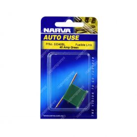 Narva 40 Amp Green Color Fusible Link - Short Tab - 53340BL Blister Pack