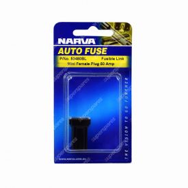 Narva 80 Amp Black Mini Female Fusible Link - Plug In - 53480BL