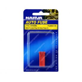 Narva Mini Female Fusible Link 50AMP Red - 53650BL