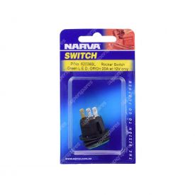 Narva Off/On Rocker Switch With Waterproof Neoprene Boot & Green LED - 62038BL