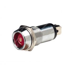 Narva Chrome Pilot Lamp With Red Led - 62092BL
