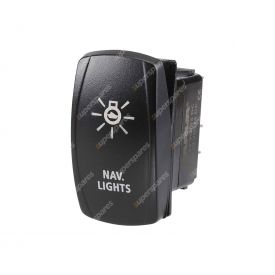 Narva 12/24V Off/On LED Illuminated Sealed Rocker Switch - 63256BL