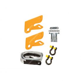 2 x Roadsafe Recovery 4WD Kit Tow Points Bridle Strap Shackle RP-AMA01KIT