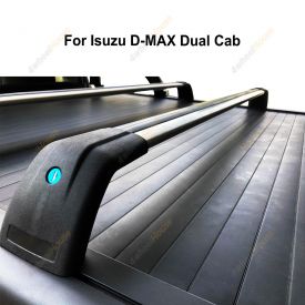 2 pcs Cross Bars for Retractable Tonneau Covers Suits Isuzu D-MAX Dual Cab