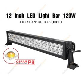 SUPA4X4 12 inch LED Driving Light Bar 120W EFFECT LUMENS 5520LM Osram Off Road