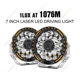 7 Inch Laser LED Driving Osram Spot Lights Round Offroad SUV 4x4 Truck Headlight