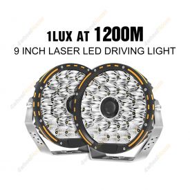 9 Inch Laser LED Driving Osram Spot Lights Round Offroad SUV 4x4 Truck Headlight