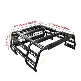 HD Ute Tub Ladder Rack Multifunction Steel Carrier Cage for Universal