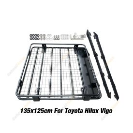 Fleetpro Steel Cage Roof Rack 135x125cm Bracket for Toyota Hilux Vigo