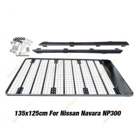 Fleetpro Steel Flat Roof Rack 135x125cm for Nissan Navara NP300 Dual Cab