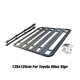135x125cm Roof Rack Flat Platform for Toyota Hilux Vigo KUN26 05-On Dual Cab