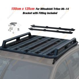 150x125cm Roof Rack Flat Platform & Rails for Mitsubishi Triton ML MN 06-14