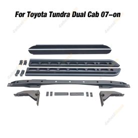 SUPA4X4 Steel Side Steps & Rock Sliders for Toyota Tundra Dual Cab 2007-On