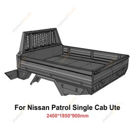 Heavy Duty Steel Tray 2400x1850x900mm for Nissan Patrol Single Cab Ute