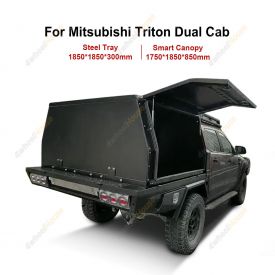 Steel Tray 1850*1850*300 Canopy 1750*1850*850 for Mitsubishi Triton Dual Cab