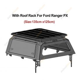 Ute Canopy & 135*125 Aluminium Roof Rack Flat Platform for Ford Ranger PX Dual