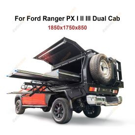 Canopy Dual Wheel Carrier Drop Down Ladder for Ford Ranger PX T6 PX2 PX3 Dual Cab