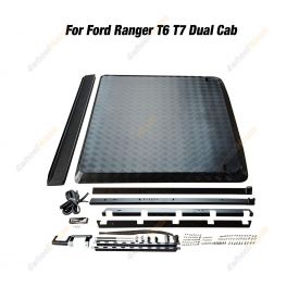 4X4FORCE Heavy Duty Aluminium Hard Lid Cover for Ford Ranger T6 T7 Dual Cab Ute