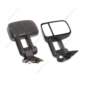 Pair Door Mirror Black Electric Signal Light On Cover for Ford Ranger 2009-2011