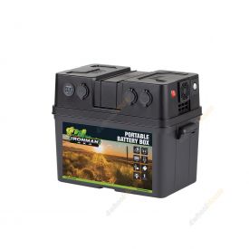 Ironman 4x4 Portable Battery Box with DC Outlets Offroad 4WD IBATTBOX0012