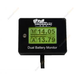 Ironman 4x4 12V Digital Battery Monitor Suits single dual battery setups IDBM001