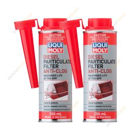 2 x Liqui Moly Diesel Particulate Filter Anti-Clog Cleaner 250ml 2729