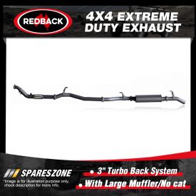 Redback 4x4 Exhaust Large Muffler No cat for Toyota Landcruiser 76 03/07-on