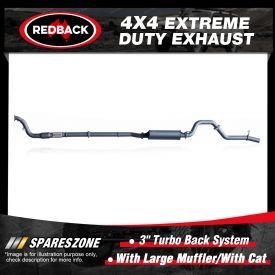 Redback 4x4 Exhaust Large Muffler with cat for Toyota Hilux KUN16 KUN26 02/05-10/15