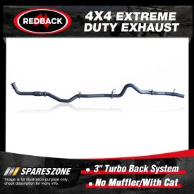 Redback 4x4 Exhaust No Muffler with cat for Toyota Landcruiser 100 1HD-FTE 00-07