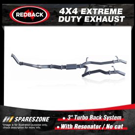 Redback 4x4 Exhaust with Resonator No cat for Toyota Landcruiser 76 1VDFTV 03/07-on