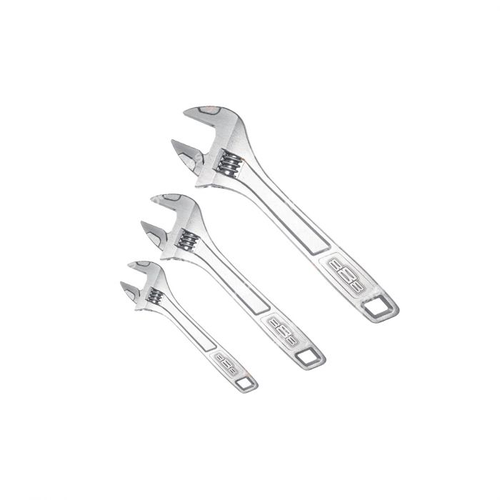888 Series 3 Pcs of Adjustable Wrench Set Include 150mm 200mm 250mm