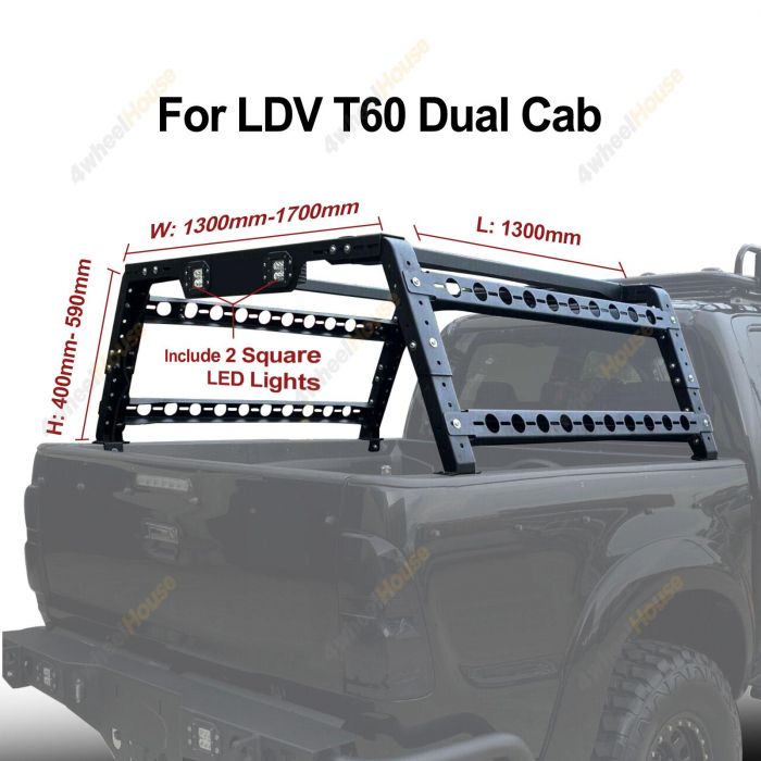 Ute Tub Ladder Rack Multifunction Steel Carrier Cage for LDV T60 2017-On