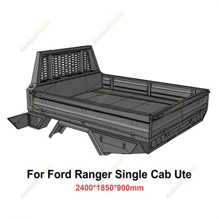 Steel Tray 2400x1850x900mm for Ford Ranger PX T6 PX2 PX3 2011-2022 Single Cab